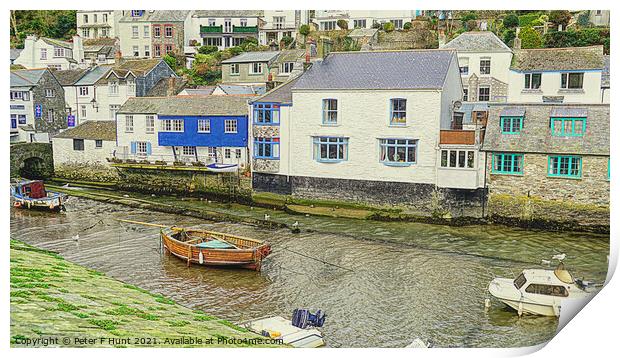 The River Pol Meets The Harbour Print by Peter F Hunt