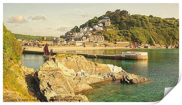 Looe Pier And Beach Print by Peter F Hunt