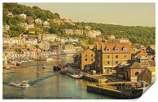 West And East Looe  Print by Peter F Hunt