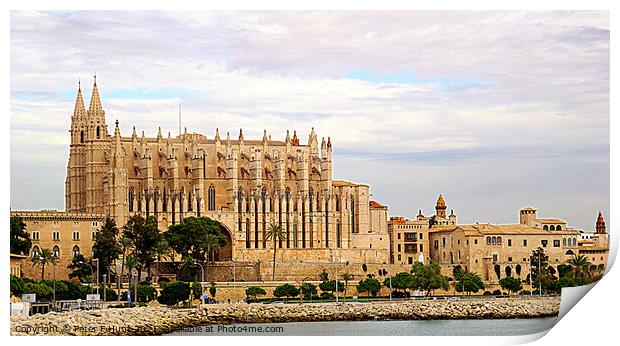 Mallorca Palma Cathedral Print by Peter F Hunt