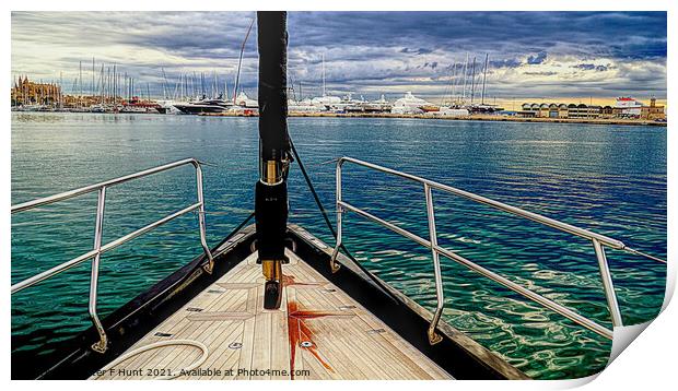 Sailing Into Palma Mallorca Print by Peter F Hunt