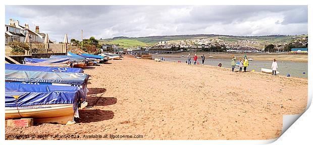 Shaldon Beach Print by Peter F Hunt