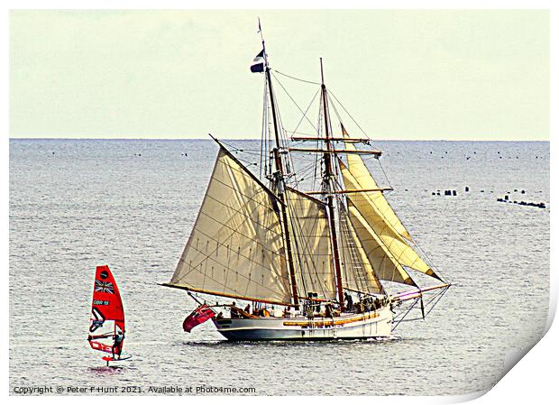 Top Sail Schooner Anny Of Charlestown Print by Peter F Hunt