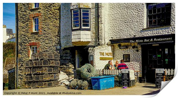 Relaxing At Port Isaac  Print by Peter F Hunt