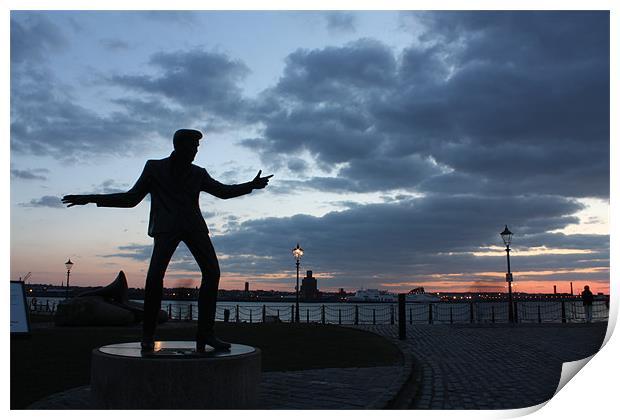 Billy Fury Statue Print by phillip murphy