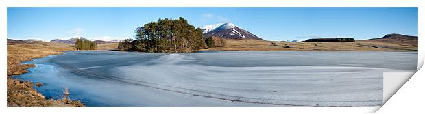 Frozen Loch Moraig Print by David Brown