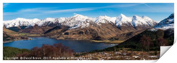 The Five Sisters of Kintail Print by David Brown