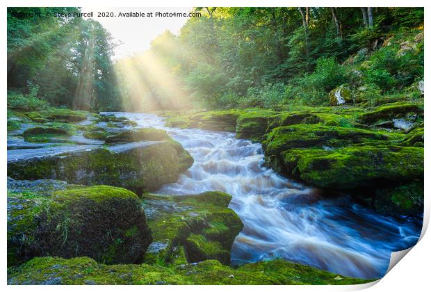 The Strid rays Print by Steven Purcell