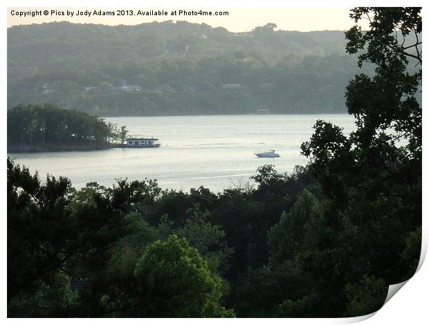 Houseboat Print by Pics by Jody Adams