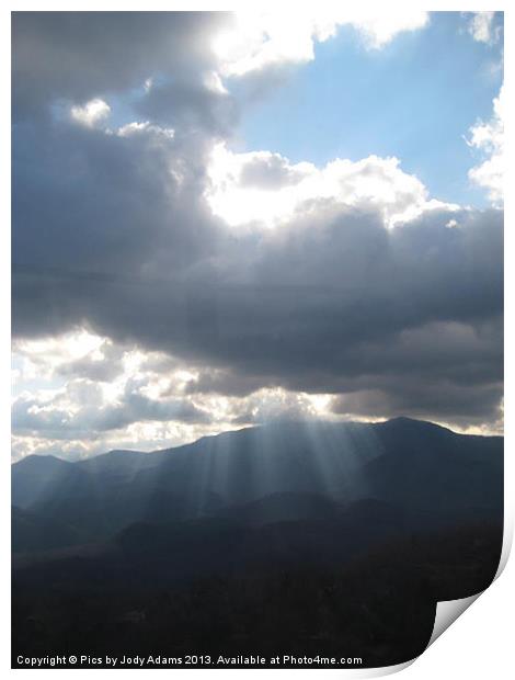 Sunrays in Tennesse Print by Pics by Jody Adams