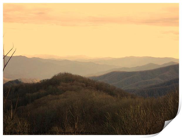 View of the Smokies Print by Pics by Jody Adams