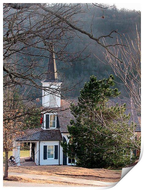 The Church in the Woods Print by Pics by Jody Adams
