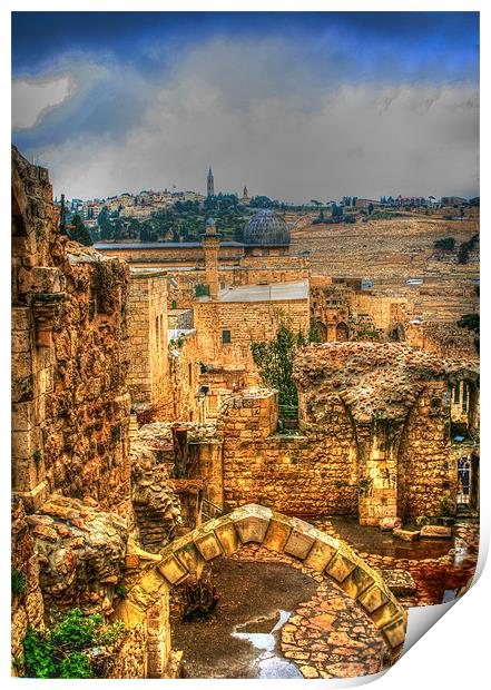 Jerusalems Old City Print by Michael Braham