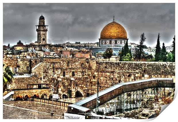 Dome Of The Rock Print by Michael Braham