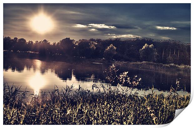 Suns rays reflection Print by Aneta Borecka