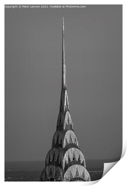 The Chrysler Tower Print by Peter Lennon