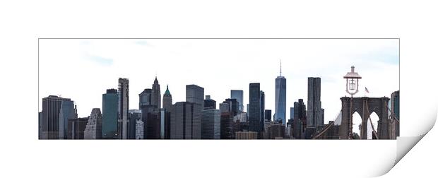 Manhattan Skyline Print by Peter Lennon
