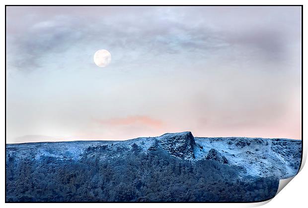 Full Moon Over Cavehill Print by Peter Lennon