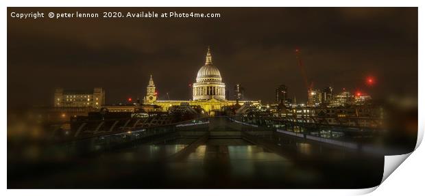 St Pauls Cathedral Print by Peter Lennon