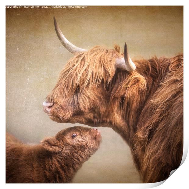 Mother & Baby Print by Peter Lennon