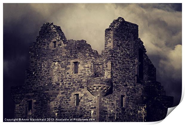 Scalloway Castle, Shetland. Print by Anne Macdonald