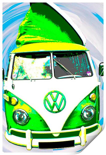 VW campervan Print by Georgie Lilly