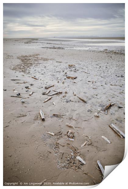Formby Point Beach Print by Jon Lingwood