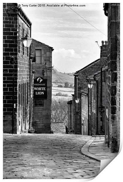  Heptonstall cobbles Print by Terry Carter