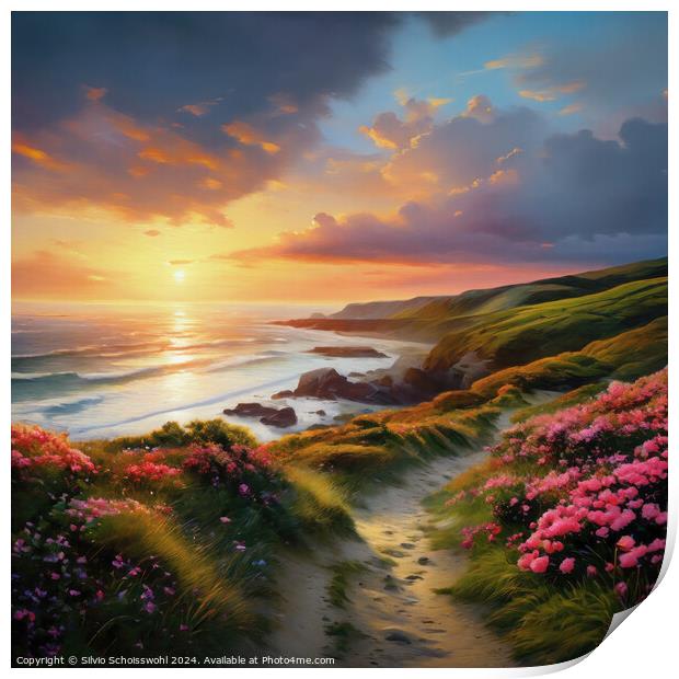 Spring in Cornwall Print by Silvio Schoisswohl