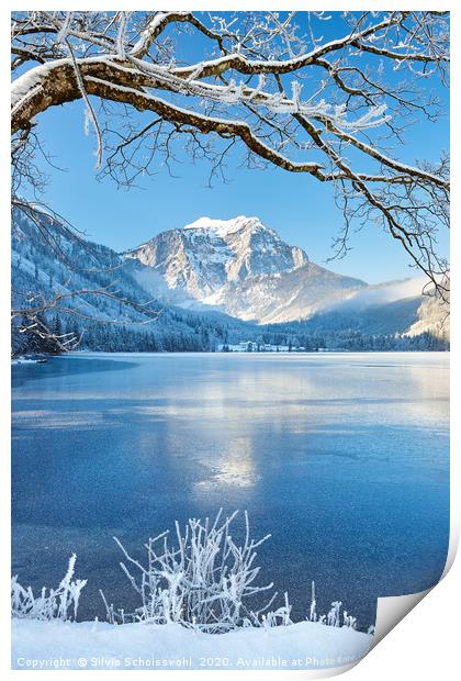 langbathsee in winter mood Print by Silvio Schoisswohl