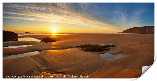 Cornwall's wide beaches Print by Silvio Schoisswohl