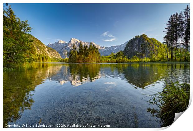 Mountain Lake Print by Silvio Schoisswohl