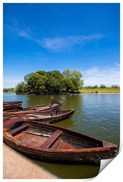 Serenity on Cleethorpes Boating Lake Print by P D