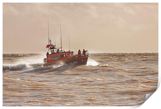 RNLI Hastings Lifeboat Print by Christine Kerioak