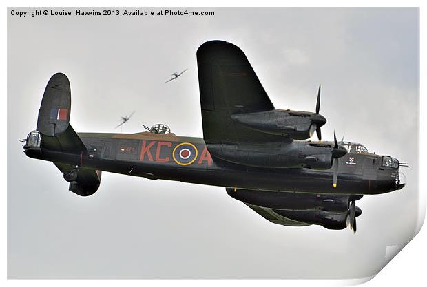 Lancaster Anniversary Flyover Print by Louise  Hawkins