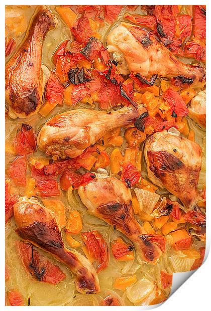 Baked Chicken Drumsticks Print by Dragomir Nikolov