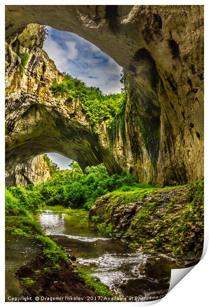 Devetashka cave situated in north Bulgaria Print by Dragomir Nikolov