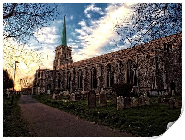 sunset at st margerets Print by chrissy woodhouse