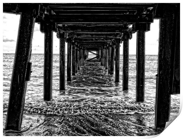 under the boardwalk Print by chrissy woodhouse