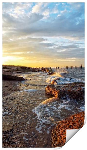a suffolk sunset Print by chrissy woodhouse