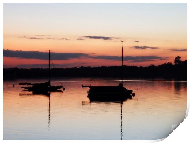  Suffolk Sunset Print by chrissy woodhouse