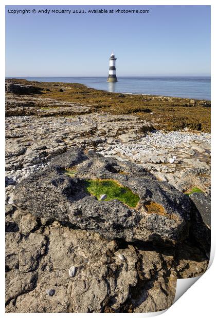 Penmon Lighthouse Print by Andy McGarry