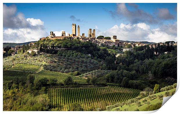 San Gimignano, Italy Print by Andy McGarry