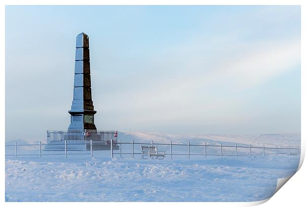  Werneth Low, War Memorial Print by Andy McGarry