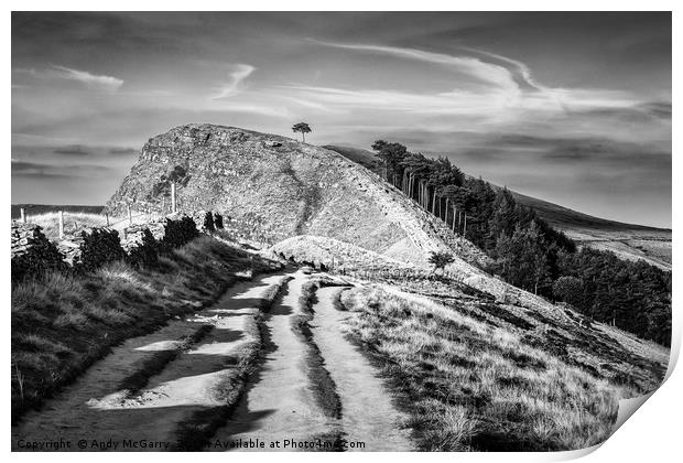 Back Tor, from Mam Tor Great Ridge Print by Andy McGarry