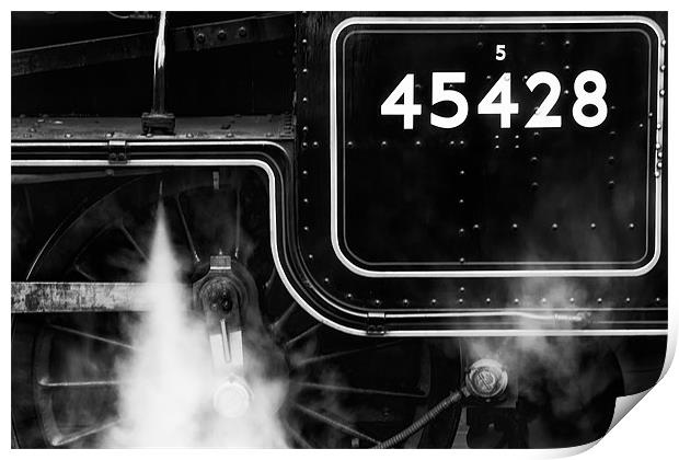 steam train 45428 on nymr Print by Martin Tyson