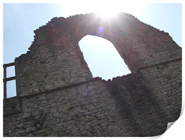 Angle View of Dudley Castle Print by Kevin Peach