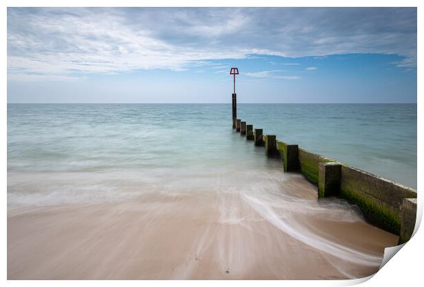 A Serene Escape to Southbourne Beach Print by Daniel Rose