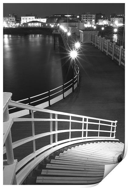 Down to the Pier Print by Malcolm McHugh