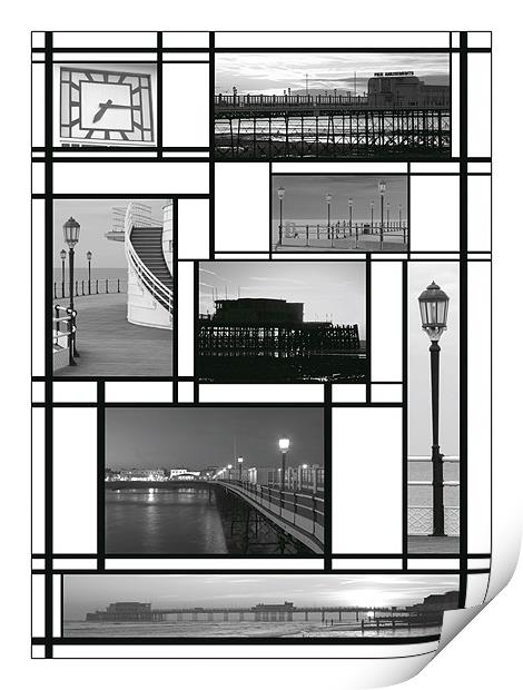 Mondrian Pier Print by Malcolm McHugh